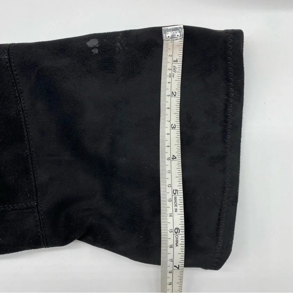 MARC FISHER Women's Renn Over The Knee Boots in black faux suede size 6M